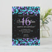 Sweet zestien-partijenlichten en -sterren kaart (Staand voorkant)