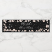 Sweet zestien roze parels sparkle sterren waterfles etiket (Enkel label)