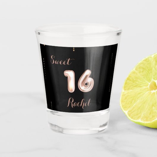 Sweet-zestien Shot Glas (Voorkant)