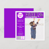 Sweet zestien tijdschriften: PERSONALIZE Kaart (Voorkant / Achterkant)