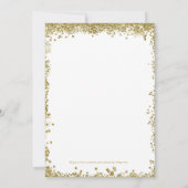 Sweet Zestien uitnodiging voor goudglitter (Achterkant)