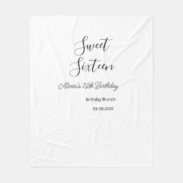 Sweet zestien verjaardag brunch 16e verjaardag naa fleece deken