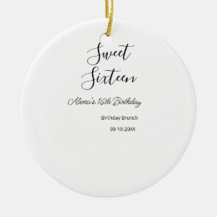 Sweet zestien verjaardag brunch 16e verjaardag naa keramisch ornament