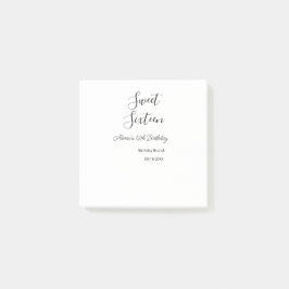 Sweet zestien verjaardag brunch 16e verjaardag naa post-it® notes