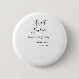 Sweet zestien verjaardag brunch 16e verjaardag naa ronde button 5,7 cm