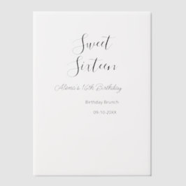 Sweet zestien verjaardag brunch 16e verjaardag naa vellum uitnodigingen