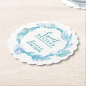 Sweet zestien verjaardagsfeest boho art aqua kartonnen onderzetters (Gekanteld)