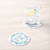 Sweet zestien verjaardagsfeest boho art aqua kartonnen onderzetters (Insitu)
