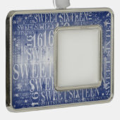 Sweet-zestien Verzilverd Omlijst Ornament (Rechts)