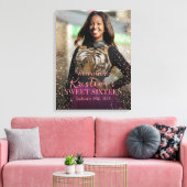 Sweet zestien welkomstbord met foto op canvas (Insitu (Woonkamer))