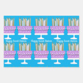 Sweet zestien zestiende zestiendagskaarten die pap inpakpapier vel (Voorkant)