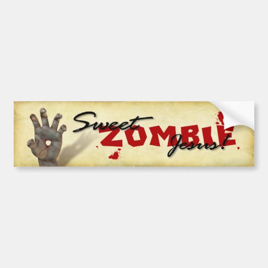 Sweet Zombie Jesus Bumpersticker (Voorkant)
