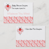 SweetBee Bumble Bee Baby shower Coupon (Voorkant / Achterkant)