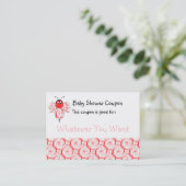 SweetBee Bumble Bee Baby shower Coupon (Staand voorkant)