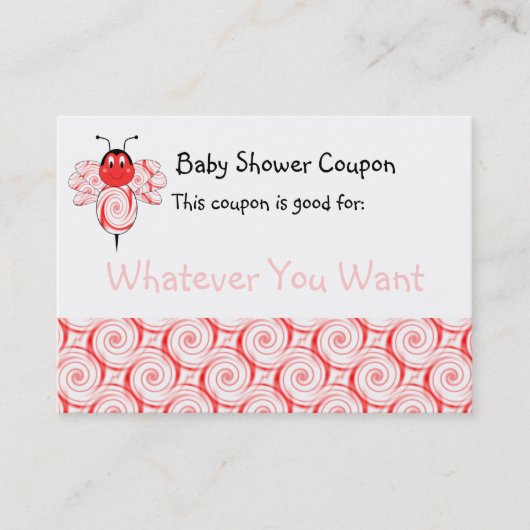 SweetBee Bumble Bee Baby shower Coupon (Voorkant)