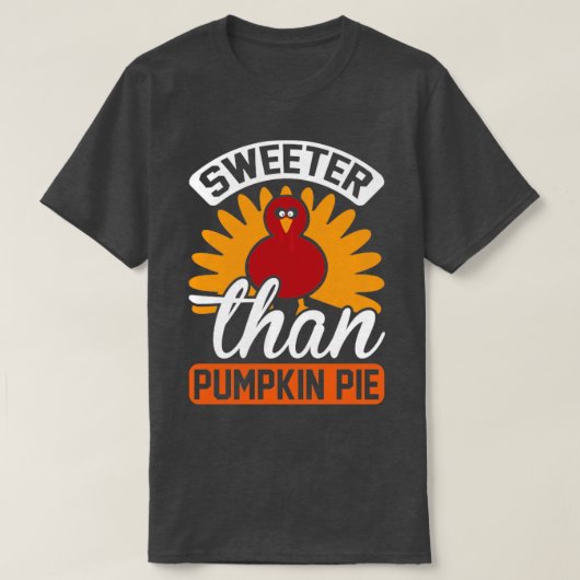 Sweeter Bedankt Pumpkin Pie T-shirt (Design voorkant)
