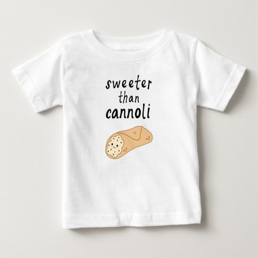 Sweeter dan Cannoli Baby Shirt (Voorkant)