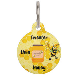 Sweeter dan Honey - Bee Honey Comb Huisdierpenning