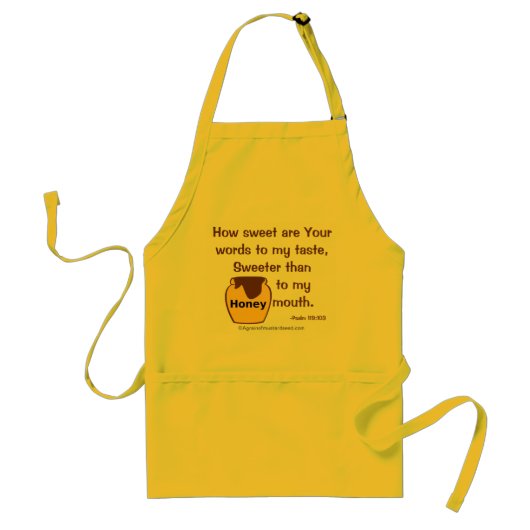 Sweeter dan honing aan mijn mond Aanpassen Standaard Schort (Voorkant)