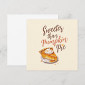 Sweeter dan Pumpkin Pie (Voorkant / Achterkant)