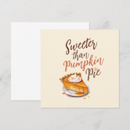 Sweeter dan Pumpkin Pie (Voorkant / Achterkant)