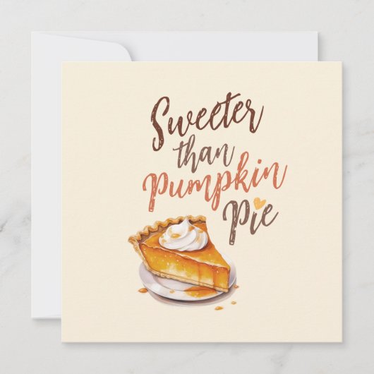 Sweeter dan Pumpkin Pie (Voorkant)