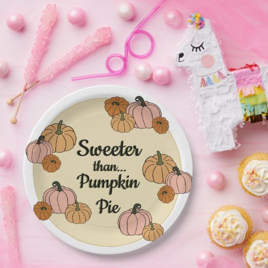 Sweeter dan Pumpkin Pie Papieren Bordje (Feest)