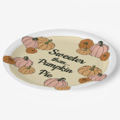 Sweeter dan Pumpkin Pie Papieren Bordje (Gekanteld)