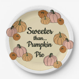Sweeter dan Pumpkin Pie Papieren Bordje