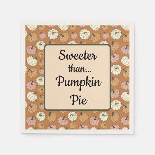 Sweeter dan Pumpkin Pie Servet (Voorkant)