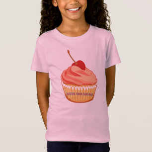 Sweeter Than Cupcakes Pink Girls T-shirt