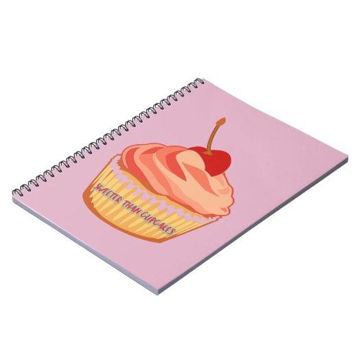 Sweeter Than Cupcakes Roze Notitieboek (Linkerzijde)