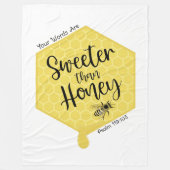 Sweeter Than Honey Fleece Deken (Voorkant)
