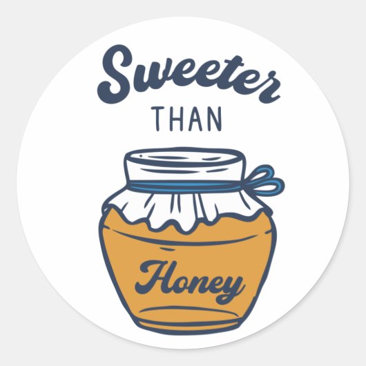 Sweeter Than Honey Ronde Sticker (Voorkant)
