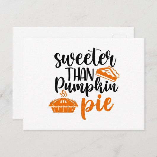 Sweeter Than Pumpkin Pie Briefkaart (Voorkant / Achterkant)