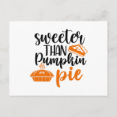 Sweeter Than Pumpkin Pie Briefkaart (Voorkant)