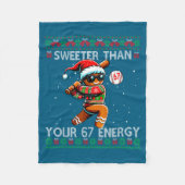 Sweeter Than Your 67 Energy Gingerbread Baseball C Fleece Deken (Voorkant)