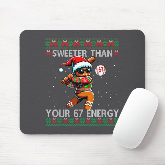 Sweeter Than Your 67 Energy Gingerbread Baseball C Muismat (Met muis)