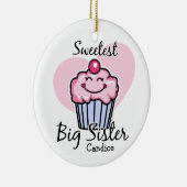 Sweetest Big Sister Personalized Ornament (Rechts)