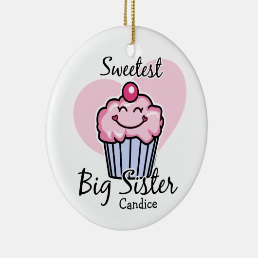 Sweetest Big Sister Personalized Ornament (Rechts)