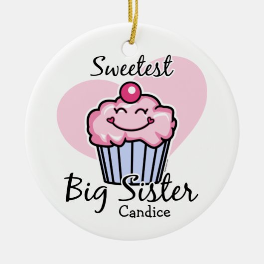 Sweetest Big Sister Personalized Ornament (Voorkant)