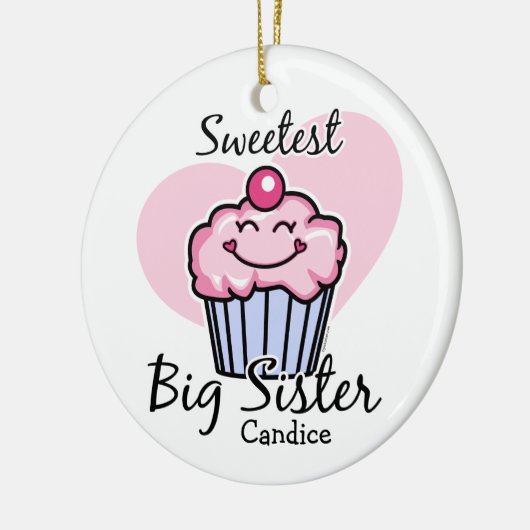 Sweetest Big Sister Personalized Ornament (Links)