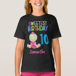 Sweetest Birthday Party Colorful Custom T-Shirt