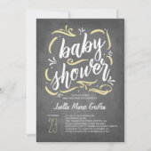 Sweetest Chalkboard Baby shower Invitation | Yello Kaart (Voorkant)