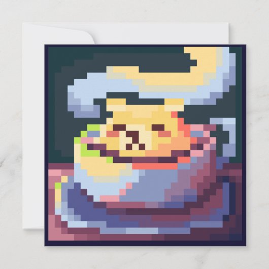 Sweetest Coffee card pixelart, Pixel Art  Kaart (Voorkant)