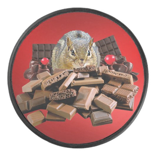 Sweetest Day Chocolate Chipmunk Hockey Puck (Voorkant)