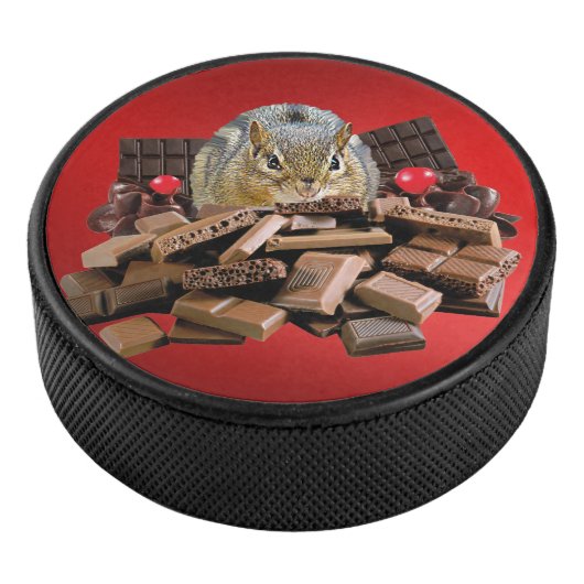 Sweetest Day Chocolate Chipmunk Hockey Puck (3/4)