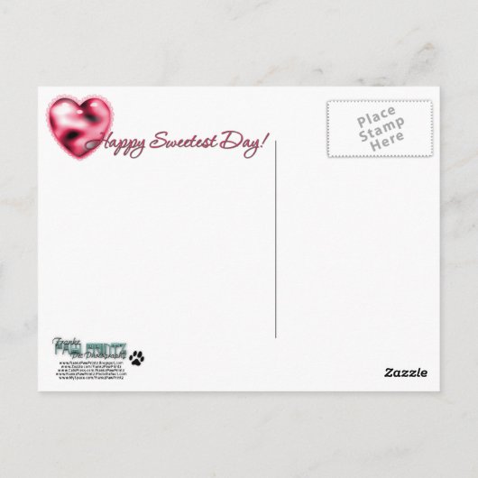 Sweetest Day - Love Pug Briefkaart (Achterkant)
