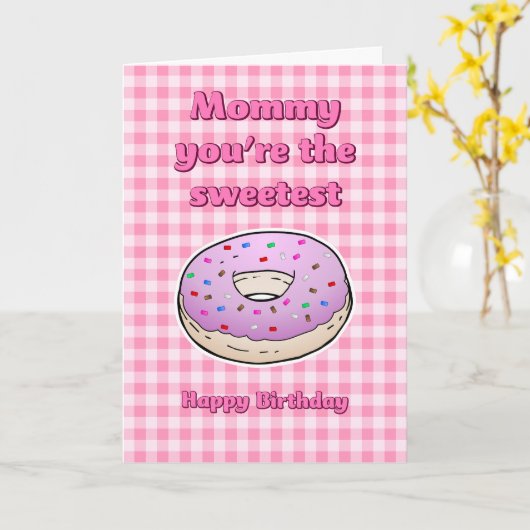 Sweetest Doughnut Birthday Kaart (Gele Bloem)