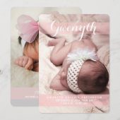 Sweetest Dream Two Photo Modern Birth Announounanc Aankondiging (Voorkant / Achterkant)